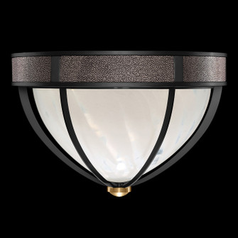 Mirage Three Light Flush Mount in Black Iron/Brass/Pebble (48|100042-111)