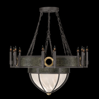 Mirage 15 Light Chandelier in Midnight Steel/Brass/Black Knight (48|100037-713)