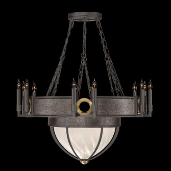 Mirage 15 Light Chandelier in Midnight Steel/Brass/Pebble (48|100037-711)