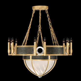 Mirage 15 Light Chandelier in Gold Leaf/Nickel/Black Knight (48|100037-323)