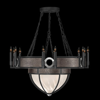 Mirage 15 Light Chandelier in Black Iron/Nickel/Pebble (48|100037-121)