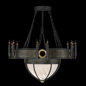 Mirage 15 Light Chandelier in Black Iron/Brass/Black Knight (48|100037-113)