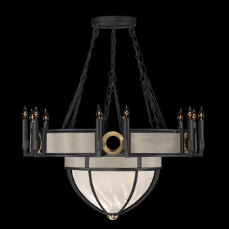 Mirage 15 Light Chandelier in Black Iron/Brass/Coco (48|100037-112)