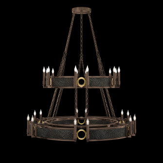 Mirage 24 Light Chandelier in Bronze/Brass/Black Knight (48|100036-213)