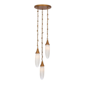 Bougainvillea Three Light Pendant in Warm Gold (33|523956WGL)