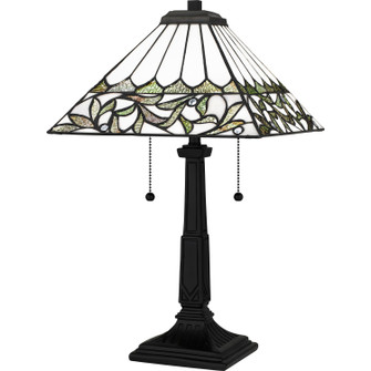 Tiffany Two Light Table Lamp in Matte Black (10|TF16135MBK)