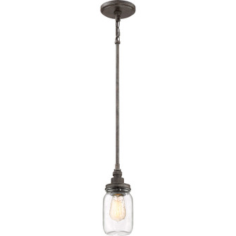 Squire One Light Mini Pendant in Rustic Black (10|SQR1504RK)