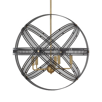 Spherical Five Light Pendant in Bronze And Antique Brass (52|21606)