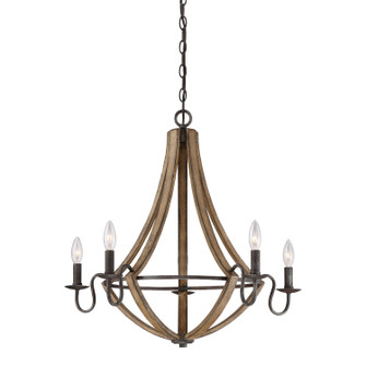 Shire Five Light Chandelier in Rustic Black (10|SHR5005RK)