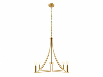 Four Light Chandelier in Natural Brass (446|M100141NB)