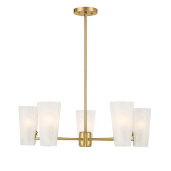 Five Light Chandelier in Natural Brass (446|M100130NB)