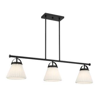 Three Light Linear Chandelier in Matte Black (446|M100125MBK)
