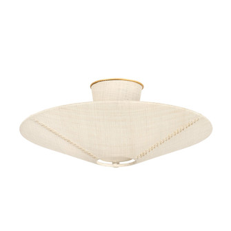 Salisbury Mills Three Light Semi Flush Mount in Gold Leaf (70|6021-GL)