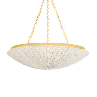 Summerside Six Light Pendant in Vintage Gold Leaf (70|1706-VGL)