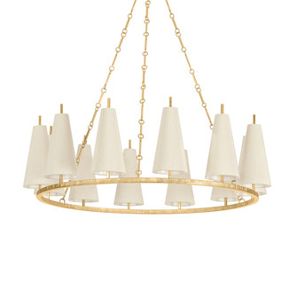 Tirana 12 Light Chandelier in Vintage Gold Leaf (68|480-42-VGL)