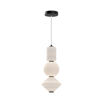 Bijou LED Pendant in Matte Black/Opal Matte Glass (452|PD530341MBOP-UNV)