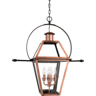 Rue De Royal Four Light Outdoor Hanging Lantern in Aged Copper (10|RO1914AC)