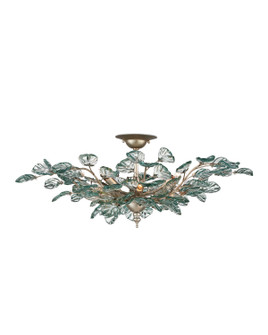 Baobab Eight Light Semi-Flush Mount in Clear/Contemporary Silver Leaf/Contemporary Silver (142|9000-1260)