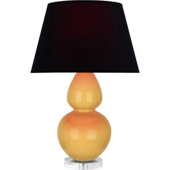 Double Gourd One Light Table Lamp in Sunset Yellow Glazed Ceramic w/Lucite (165|SU23K)