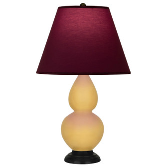 Small Double Gourd One Light Accent Lamp in Sunset Yellow Glazed Ceramic w/Deep Patina Bronze (165|SU11P)