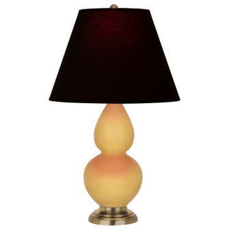 Small Double Gourd One Light Accent Lamp in Sunset Yellow Glazed Ceramic w/Antique Natural Brass (165|SU10K)