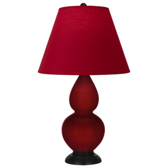 Small Double Gourd One Light Accent Lamp in Sangria Glazed Ceramic w/Deep Patina Bronze (165|SA11R)
