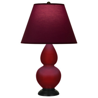 Small Double Gourd One Light Accent Lamp in Sangria Glazed Ceramic w/Deep Patina Bronze (165|SA11P)