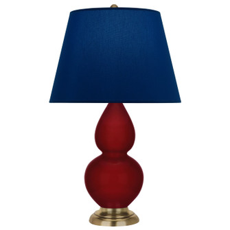 Small Double Gourd One Light Accent Lamp in Sangria Glazed Ceramic w/Antique Natural Brass (165|SA10N)