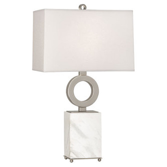 Oculus One Light Table Lamp in Antique Silver w/ White Marble (165|S405)