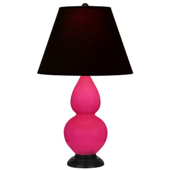 Small Double Gourd One Light Accent Lamp in Razzle Rose Glazed Ceramic w/Deep Patina Bronze (165|RZ11K)