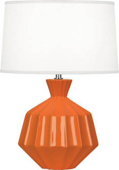 Small Orion One Light Accent Lamp in Pumpkin Glazed Ceramic (165|PM989)