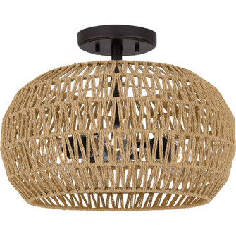 Quoizel Semi-Flush Mount Three Light Semi Flush Mount in Palladian Bronze (10|QSF4034PN)