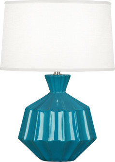 Small Orion One Light Accent Lamp in Peacock Glazed Ceramic (165|PC989)