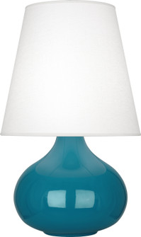 Small June One Light Accent Lamp in Peacock Glazed Ceramic (165|PC93)