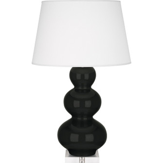 Triple Gourd One Light Table Lamp in Obsidian Glazed Ceramic w/Lucite (165|OS43X)