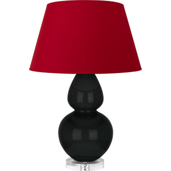 Double Gourd One Light Table Lamp in Obsidian Glazed Ceramic w/Lucite (165|OS23R)