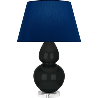Double Gourd One Light Table Lamp in Obsidian Glazed Ceramic w/Lucite (165|OS23N)