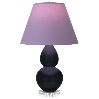 Small Double Gourd One Light Accent Lamp in Obsidian Glazed Ceramic w/Lucite (165|OS13L)