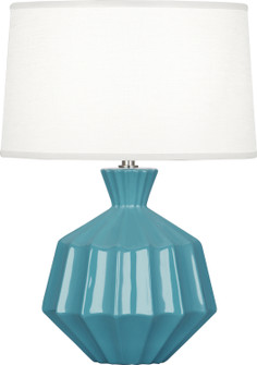 Small Orion One Light Accent Lamp in Steel Blue Glazed Ceramic (165|OB989)