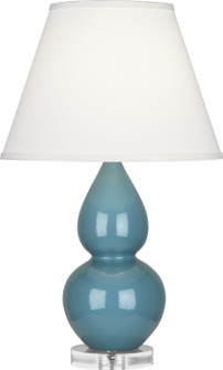 Small Double Gourd One Light Accent Lamp in Steel Blue Glazed Ceramic w/Lucite (165|OB13X)