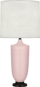 Michael Berman Hadrian One Light Table Lamp in Matte Woodrose Glazed Ceramic w/Deep Patina Bronze (165|MWR28)