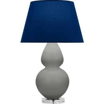 Double Gourd One Light Table Lamp in Matte Smokey Taupe Glazed Ceramic w/Lucite (165|MST62N)