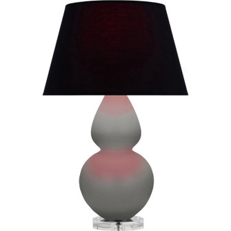 Double Gourd One Light Table Lamp in Matte Smokey Taupe Glazed Ceramic w/Lucite (165|MST62K)