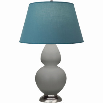 Double Gourd One Light Table Lamp in Matte Smokey Taupe Glazed Ceramic w/Antique Silver (165|MST59B)