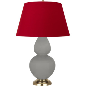 Double Gourd One Light Table Lamp in Matte Smokey Taupe Glazed Ceramic w/Antique Natural Brass (165|MST55R)