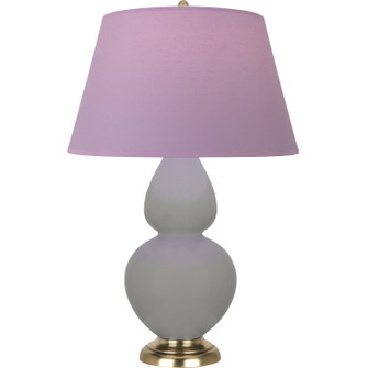 Double Gourd One Light Table Lamp in Matte Smokey Taupe Glazed Ceramic w/Antique Natural Brass (165|MST55L)