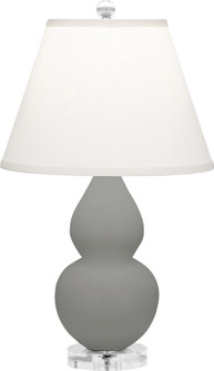 Small Double Gourd One Light Accent Lamp in Matte Smokey Taupe Glazed Ceramic w/Lucite (165|MST53)