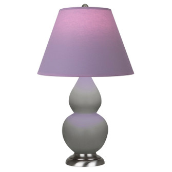 Small Double Gourd One Light Accent Lamp in Matte Smokey Taupe Glazed Ceramic w/Antique Silver (165|MST52L)