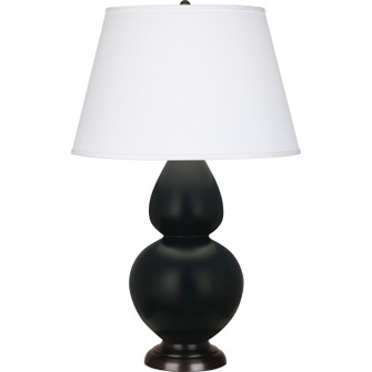 Double Gourd One Light Table Lamp in Matte Obsidian Glazed Ceramic w/Deep Patina Bronze (165|MOS57)