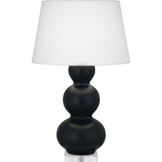 Triple Gourd One Light Table Lamp in Matte Obsidian Glazed Ceramic w/Lucite (165|MOS43)
